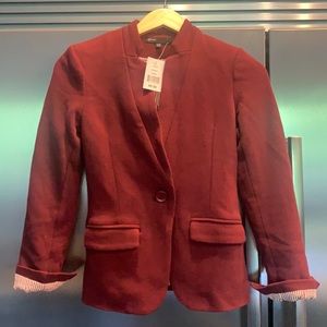 Gibson Notch Collar Cotton Blend Blazer